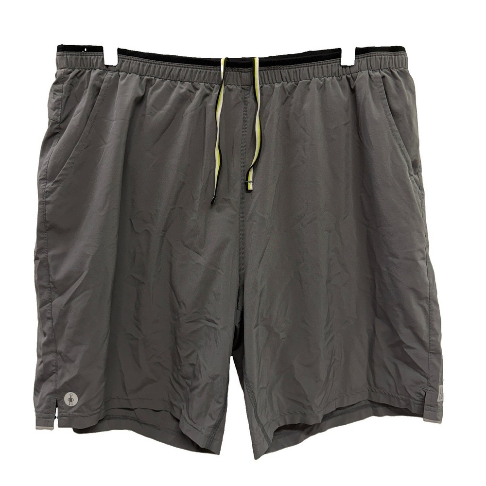 Smartwool Active Gray Men's XL Lined Athletic Running Shorts Drawstring Closure
